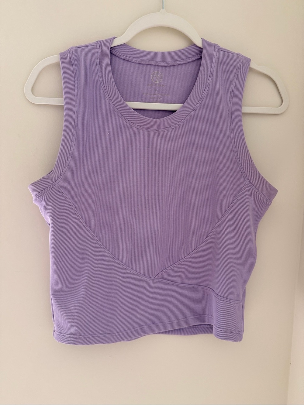 Source Unknown Lilac Ribbed Muscle Tank Top